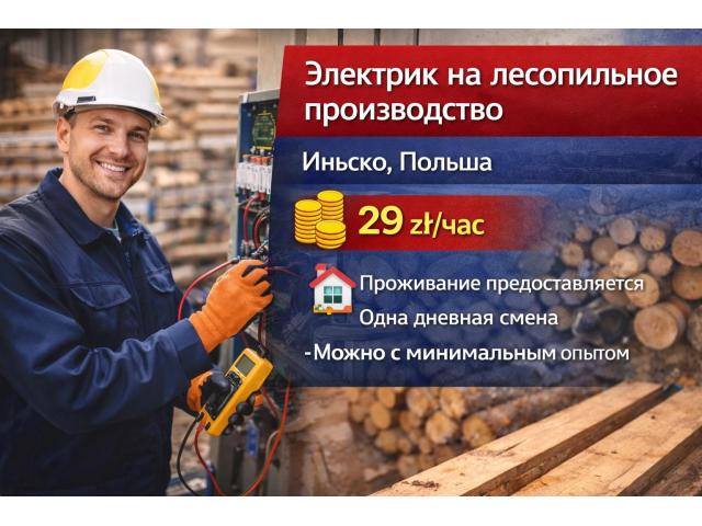 Электрик на лепопильное производство Иньско - e-Delo.pl - Работа в Польше