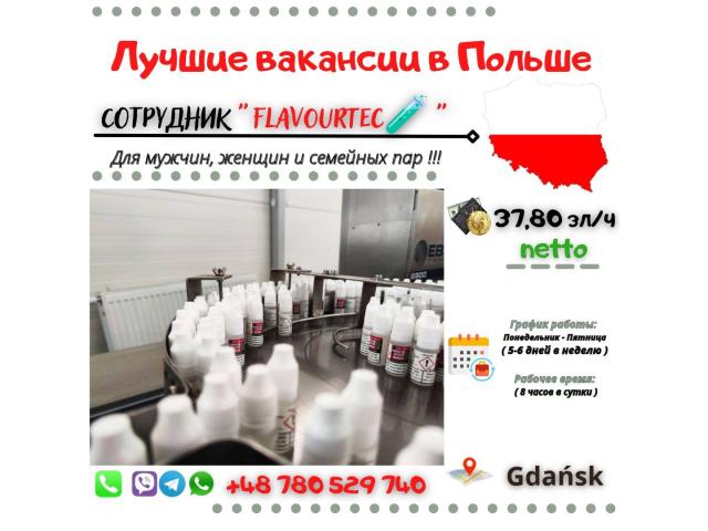 Flavourtec🧪 | Gdańsk Гданьск - e-Delo.pl - Работа в Польше